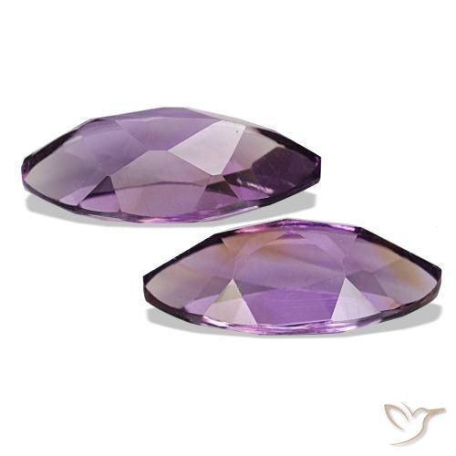 Gemme di Ametista Viola medio naturale da 2.07 ct, Taglio marquise, VS