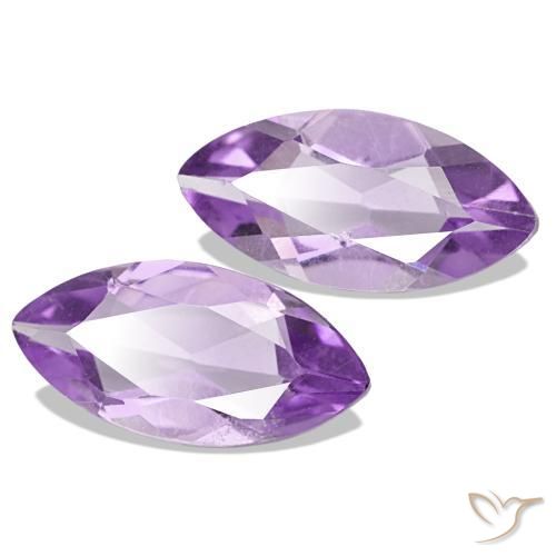Gemme di Ametista Medium Light Purplish-Violet naturale da 1.75 ct, Taglio marquise, VS