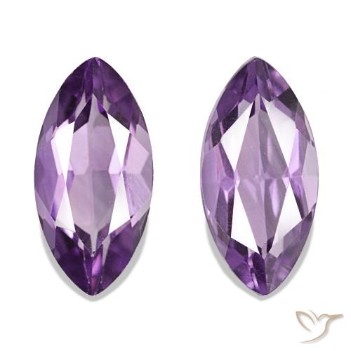 Gemme di Ametista Viola medio naturale da 2.29 ct, Taglio marquise, VS