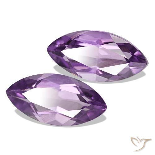 Gemme di Ametista Viola medio naturale da 2.29 ct, Taglio marquise, VS