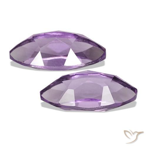 Gemme di Ametista Viola medio naturale da 2.29 ct, Taglio marquise, VS
