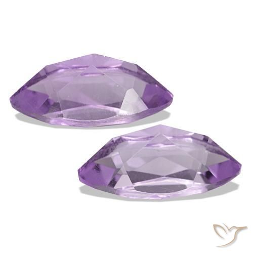 Gemme di Ametista Viola chiaro-medio naturale da 2.20 ct, Taglio marquise, VVS-VS