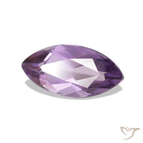 Ametista Viola chiaro-medio naturale da 1.02 ct, Taglio marquise, VVS
