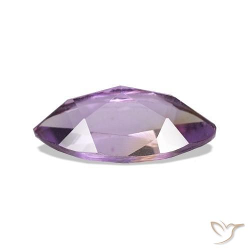 Ametista Viola chiaro-medio naturale da 1.02 ct, Taglio marquise, VVS