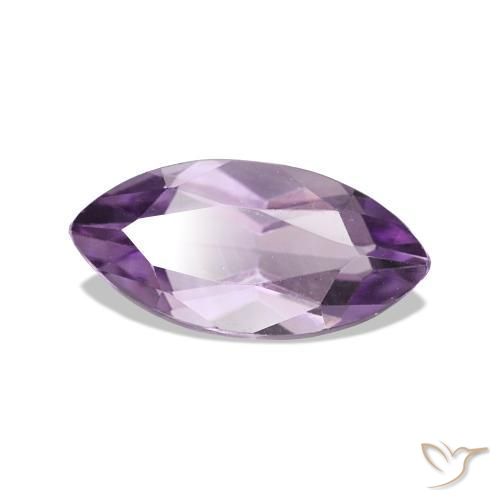 Ametista Viola medio naturale da 1.00 ct, Taglio marquise, VVS