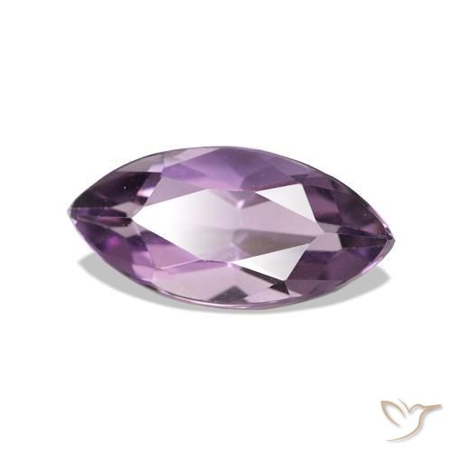 Ametista Viola medio naturale da 1.06 ct, Taglio marquise, VVS