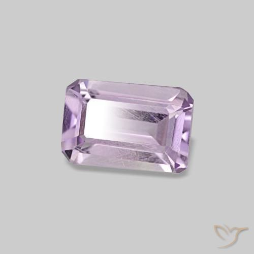 Ametista naturale viola da 0,49 ct, taglio smeraldo, VS