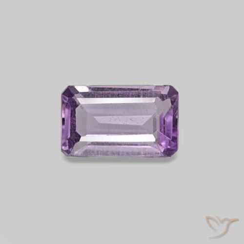 Ametista Viola chiaro-medio naturale da 0.29 ct, Taglio smeraldo, VS