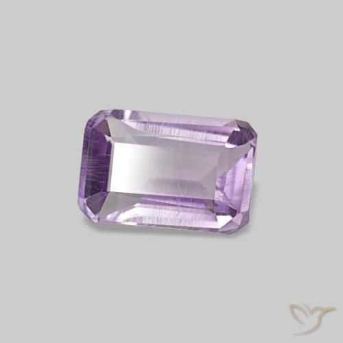 Ametista Viola chiaro-medio naturale da 0.58 ct, Taglio smeraldo, VS