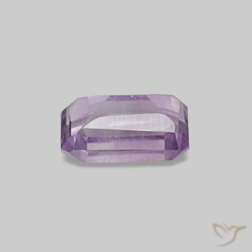 Ametista Viola chiaro-medio naturale da 0.58 ct, Taglio smeraldo, VS