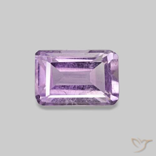 Ametista Viola chiaro-medio naturale da 0.56 ct, Taglio smeraldo, VS