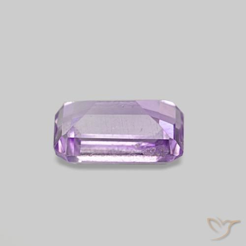 Ametista naturale viola medio da 0,55 ct, taglio smeraldo, VS