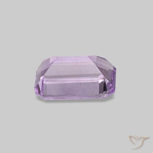 Ametista Viola rosa medio naturale da 0.51 ct, Taglio smeraldo, VS