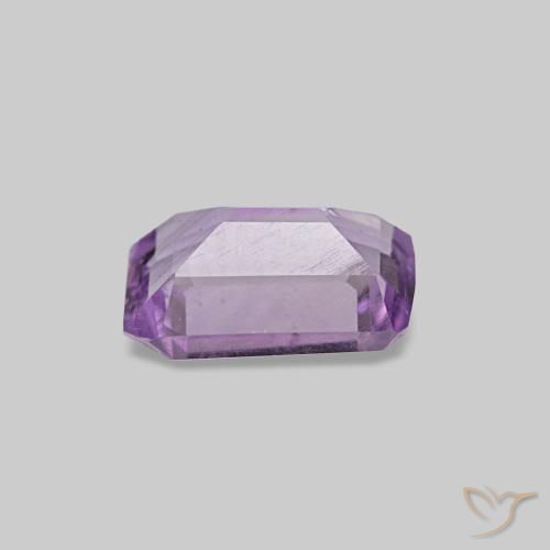 Ametista Viola rosato chiaro naturale da 0.49 ct, Taglio smeraldo, VS