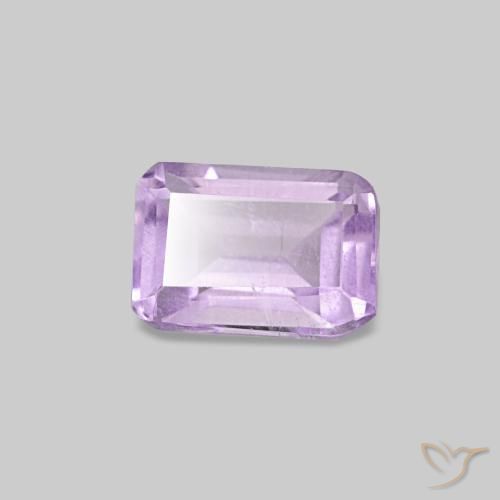 Ametista Viola medio naturale da 0.48 ct, Taglio smeraldo, VS