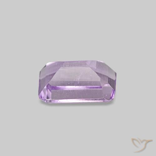 Ametista Viola medio naturale da 0.48 ct, Taglio smeraldo, VS