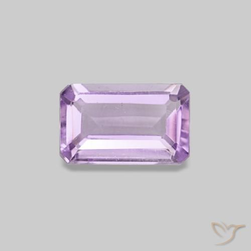 0.29ct Viola rosato chiaro Ametista, Taglio smeraldo, VS