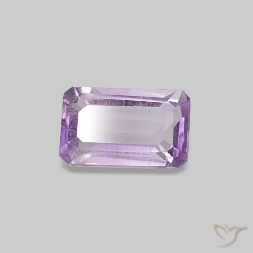 Ametista Viola rosa medio naturale da 0.28 ct, Taglio smeraldo, VS