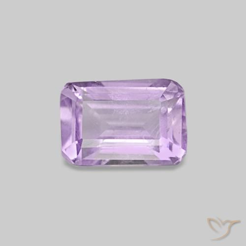 Ametista Viola rosa medio naturale da 0.49 ct, Taglio smeraldo, VS