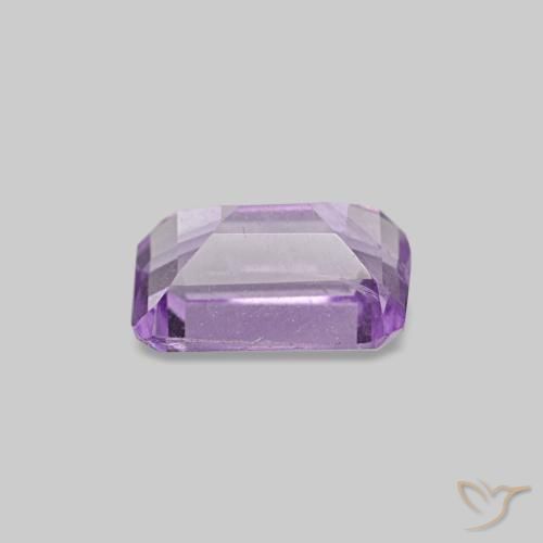 Ametista Viola rosa medio naturale da 0.49 ct, Taglio smeraldo, VS