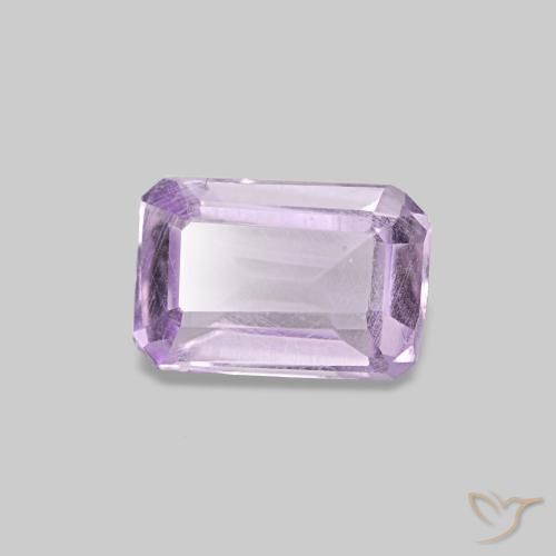 Ametista Viola rosato chiaro naturale da 0.40 ct, Taglio smeraldo, VS