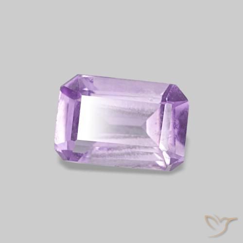Ametista Viola medio naturale da 0.47 ct, Taglio smeraldo, VS