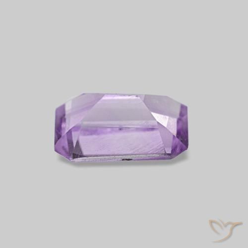 Ametista Viola medio naturale da 0.47 ct, Taglio smeraldo, VS