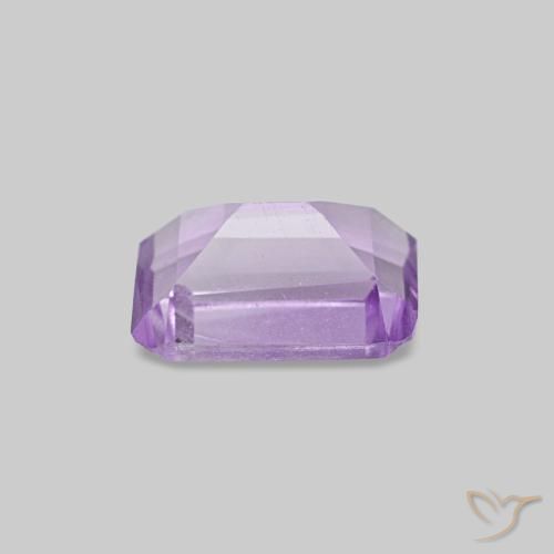 Ametista Viola rosato chiaro naturale da 0.52 ct, Taglio smeraldo, VS