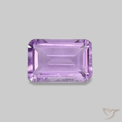 0.49ct Viola rosa medio Ametista, Taglio smeraldo, VS