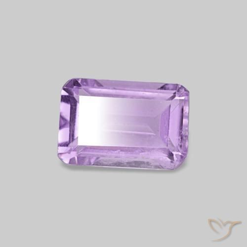 Ametista Viola rosa medio naturale da 0.49 ct, Taglio smeraldo, VS