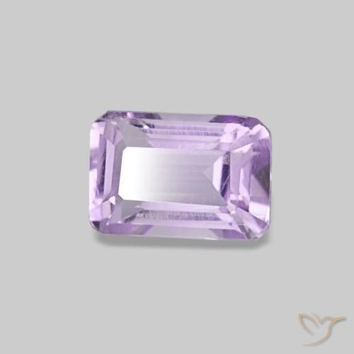 Ametista Viola Iris Rosato naturale da 0.54 ct, Taglio smeraldo, VS