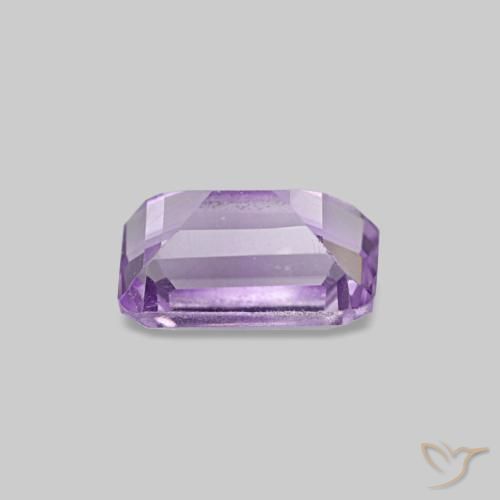 Ametista Viola Iris Rosato naturale da 0.54 ct, Taglio smeraldo, VS
