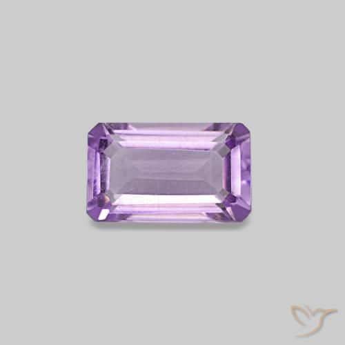 Ametista Viola tendente al rosa naturale da 0.27 ct, Taglio smeraldo, VS