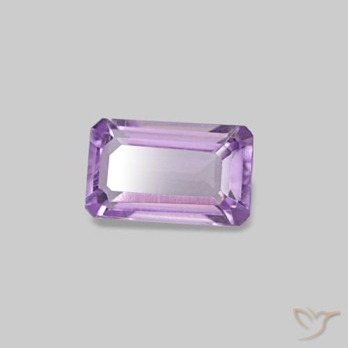 Ametista Viola tendente al rosa naturale da 0.27 ct, Taglio smeraldo, VS