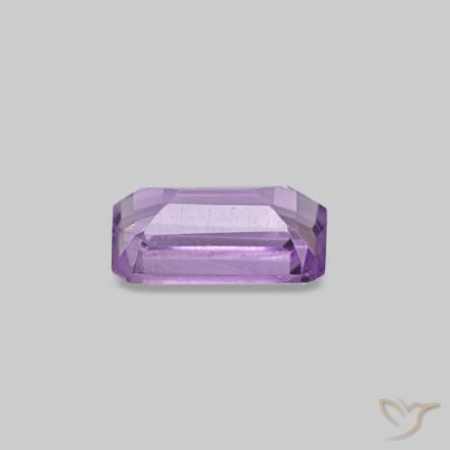 Ametista Viola tendente al rosa naturale da 0.27 ct, Taglio smeraldo, VS