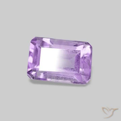 Ametista Viola tendente al rosa naturale da 0.62 ct, Taglio smeraldo, VS