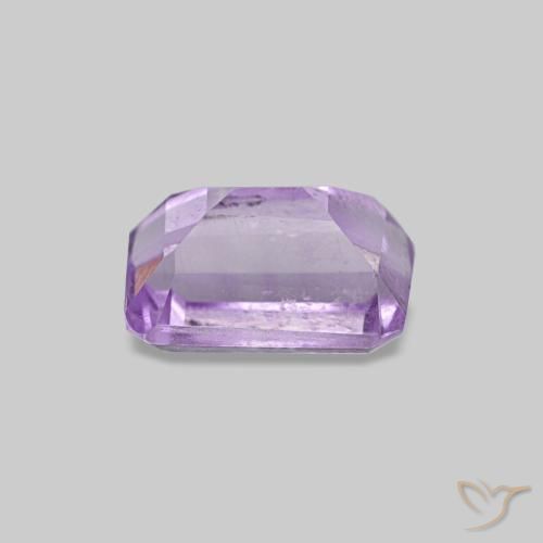 Ametista Viola tendente al rosa naturale da 0.62 ct, Taglio smeraldo, VS