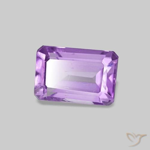 Ametista Viola medio naturale da 0.64 ct, Taglio smeraldo, VS