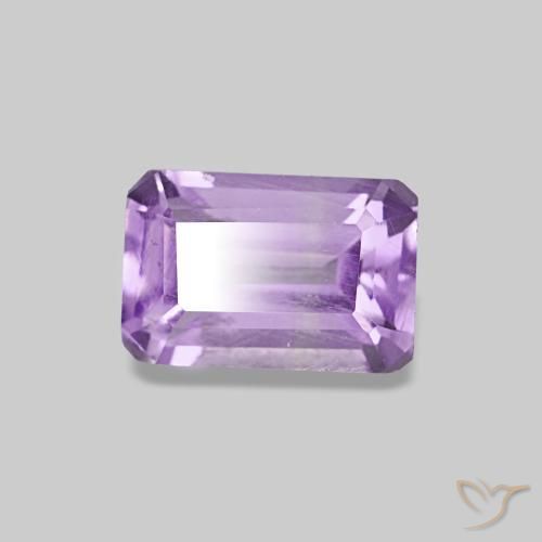 Ametista Viola medio naturale da 0.58 ct, Taglio smeraldo, VS
