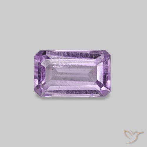 0.28ct Viola rosato chiaro Ametista, Taglio smeraldo, VS