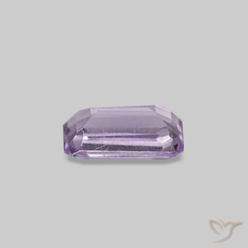 Ametista Viola rosato chiaro naturale da 0.28 ct, Taglio smeraldo, VS