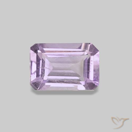 Ametista Viola rosato chiaro naturale da 0.50 ct, Taglio smeraldo, VS