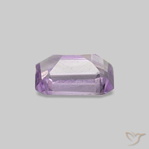 Ametista Viola rosato chiaro naturale da 0.50 ct, Taglio smeraldo, VS