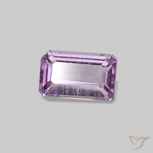 Ametista Viola chiaro-medio naturale da 0.29 ct, Taglio smeraldo, VS-SI