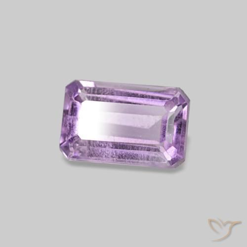 Ametista Viola medio naturale da 0.32 ct, Taglio smeraldo, VS