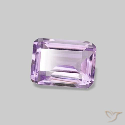 Ametista Viola medio naturale da 0.43 ct, Taglio smeraldo, VS
