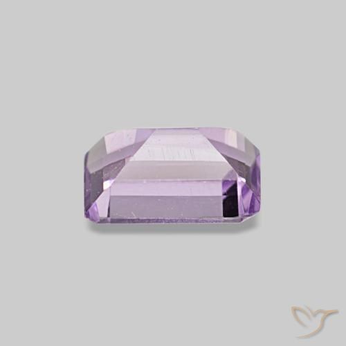 Ametista Viola medio naturale da 0.43 ct, Taglio smeraldo, VS