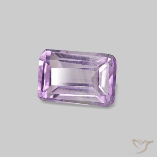 Ametista Iris Violetta naturale da 0.46 ct, Taglio smeraldo, VS