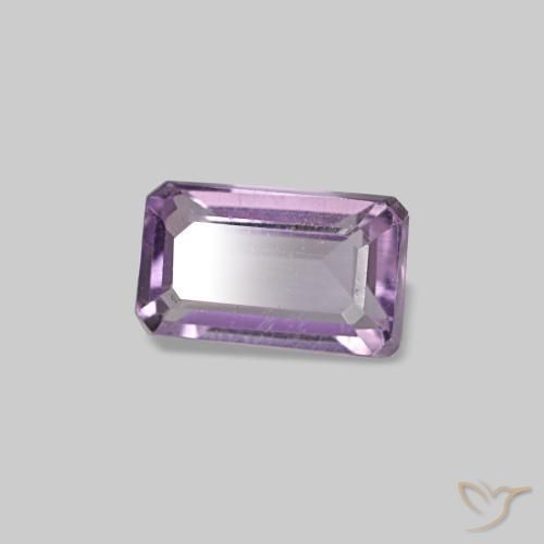 Ametista naturale viola da 0,31 ct, taglio smeraldo, VS