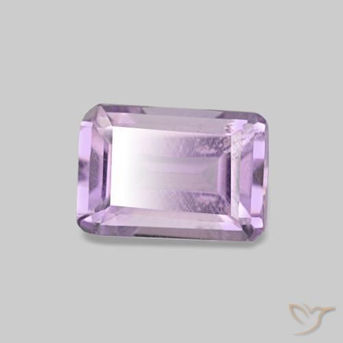 Ametista Viola tendente al rosa naturale da 0.48 ct, Taglio smeraldo, VS